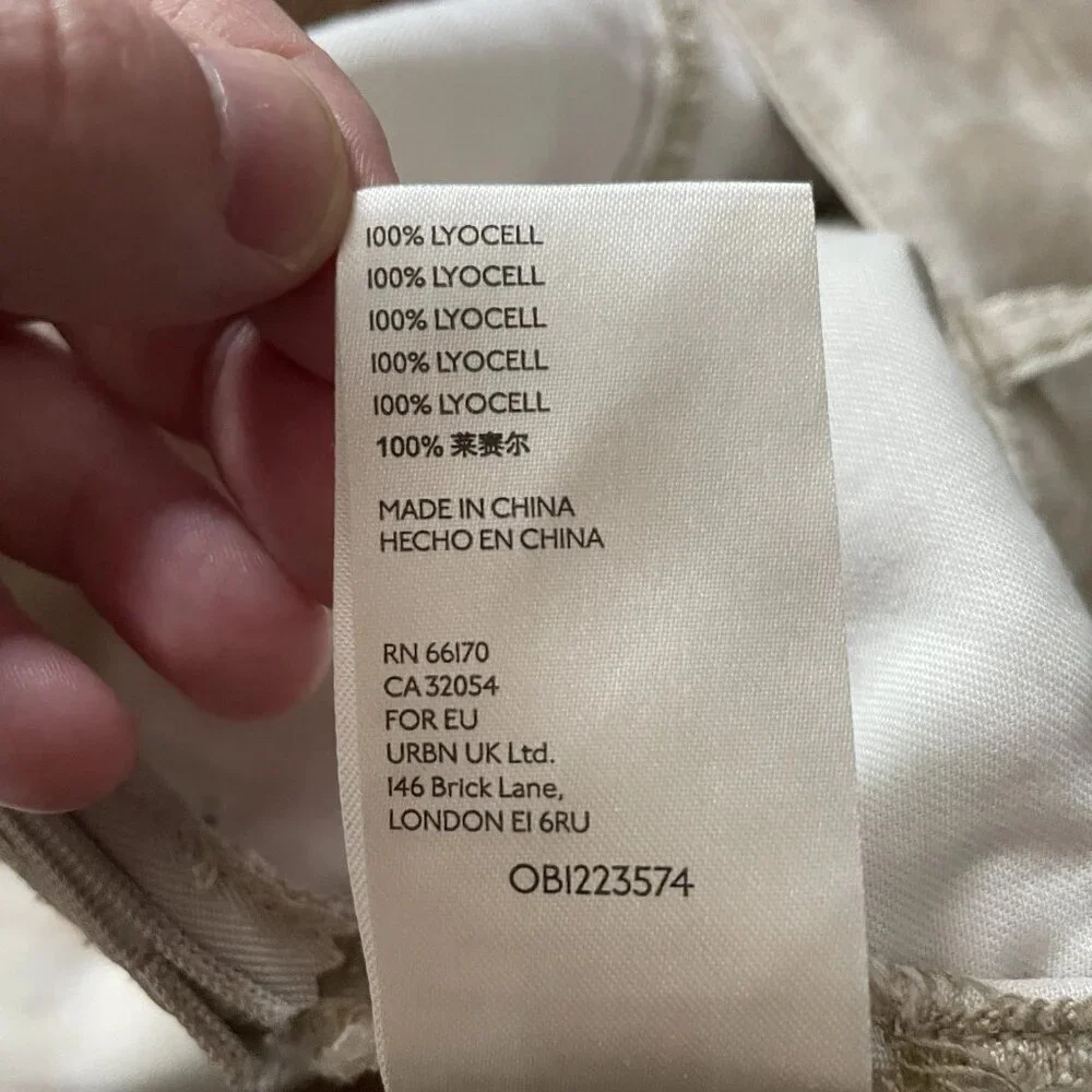 Anthropologie Pants Beige  Boho High Rise Mitra Relaxed Ankle Women 6 NEW - Picture 10 of 11